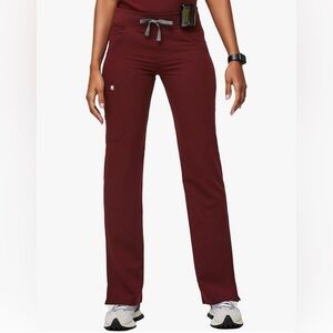 Figs Women's Maroon Straight Leg Pants